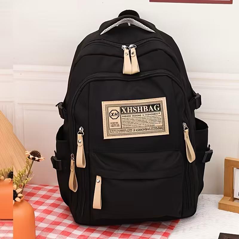 Bolsa feminina media Escolar De Grande Capacidade Para Estudante Feminina Nylon Impermeável em Oferta na Shopee