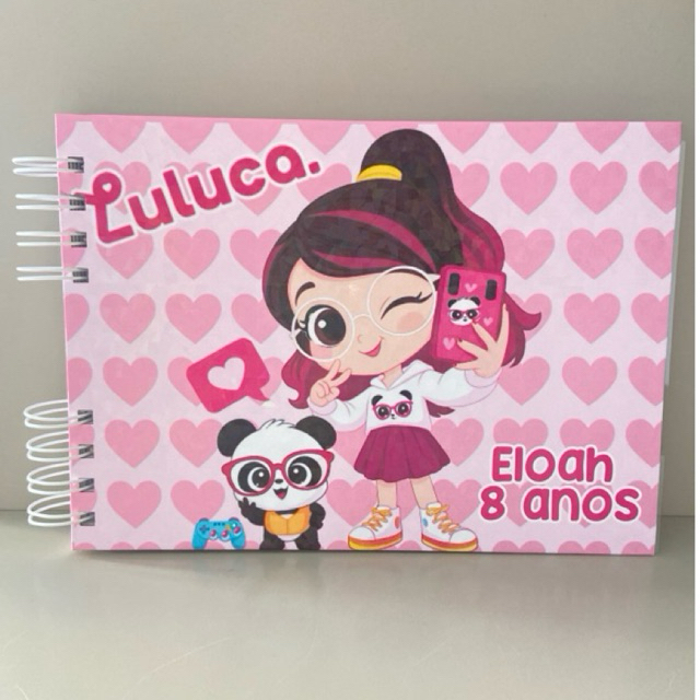 LIVRO DE COLORIR LULUCA 50 DESENHOS CAPA DURA HOLOGRAFICO