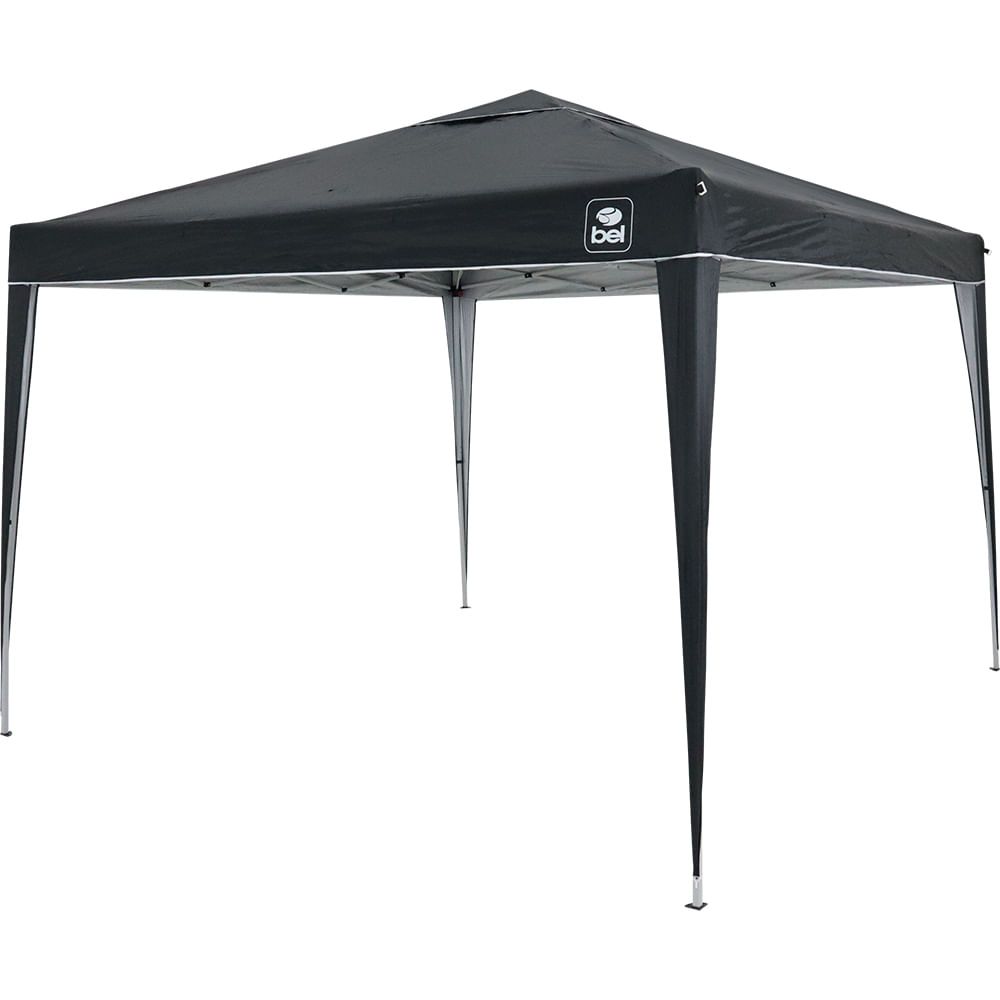 Tenda Sanfonada Preta 3x3 Aluminio Resistente Praia Camping Jardim Evento Gazebo com bolsa Viagem