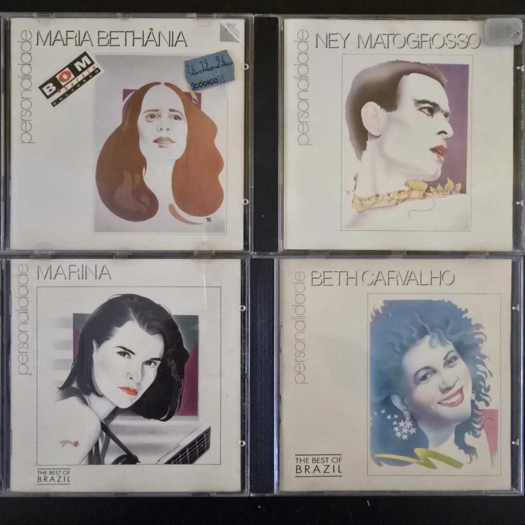 CD Série Personalidade - Lote - CDs Marina - Ney Matogrosso - Geraldo Azevedo - Caetano - Cazuza