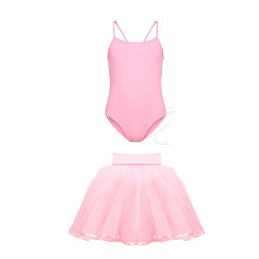 Body Bailarina e Saia De Tutu 4 Camadas Ballet Infantil