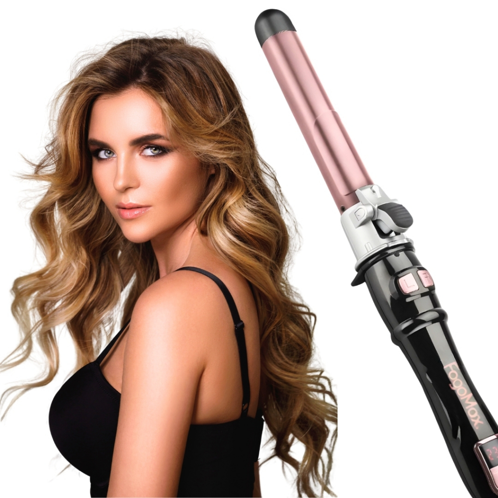 Modelador De Cachos Giro Automático 28mm Profissional Rápido Aquecimento Bivolt Eleve Sua Beleza