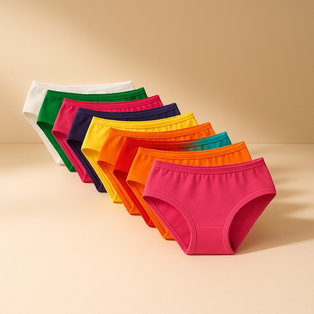 Kit 10 Calcinhas Infantil 85% Algodão Basica Lisa Colorida em Oferta na Shopee