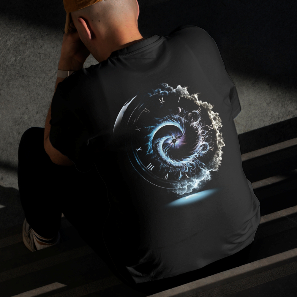 Camiseta Masculina Estampada Tempo Universal 100% Algodão Estilo Conforto Diário Do Tamanho P ao GG