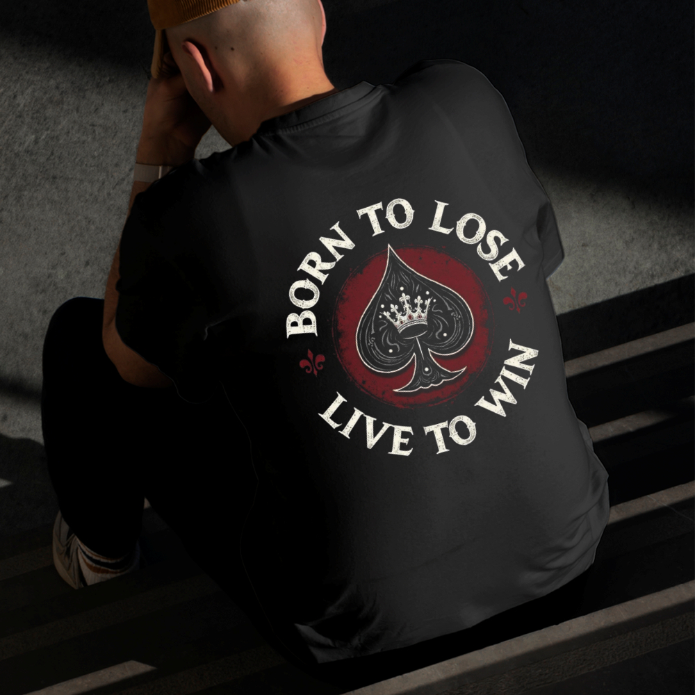 Camiseta Masculina Estampada Jogo de Azar 100% Algodão Estilo Conforto Diário Do Tamanho P ao GG