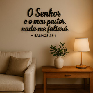 Frase Bíblica Decorativa em MDF 3mm Preto ou Branco
