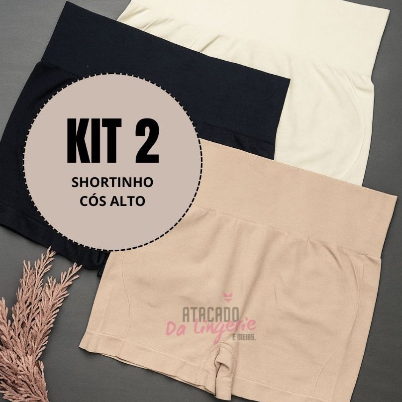 KIT 2 Cueca Feminina de Cós Alto Poliamida Calcinha Confortável e Modeladora Para Vestido Lingerie em Oferta na Shopee