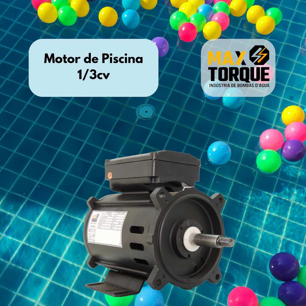 Motor Elétrico Maxtorque 1/3cv Para Bomba Piscina Monofásico 110/220v Silencioso Potente Durável