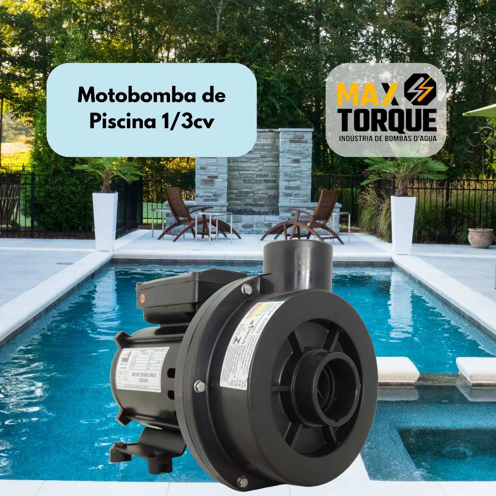 Motobomba Para Piscina Bomba 1/3hp 1/3cv Cascata Hidromassagem 110v 220v Maxtorque