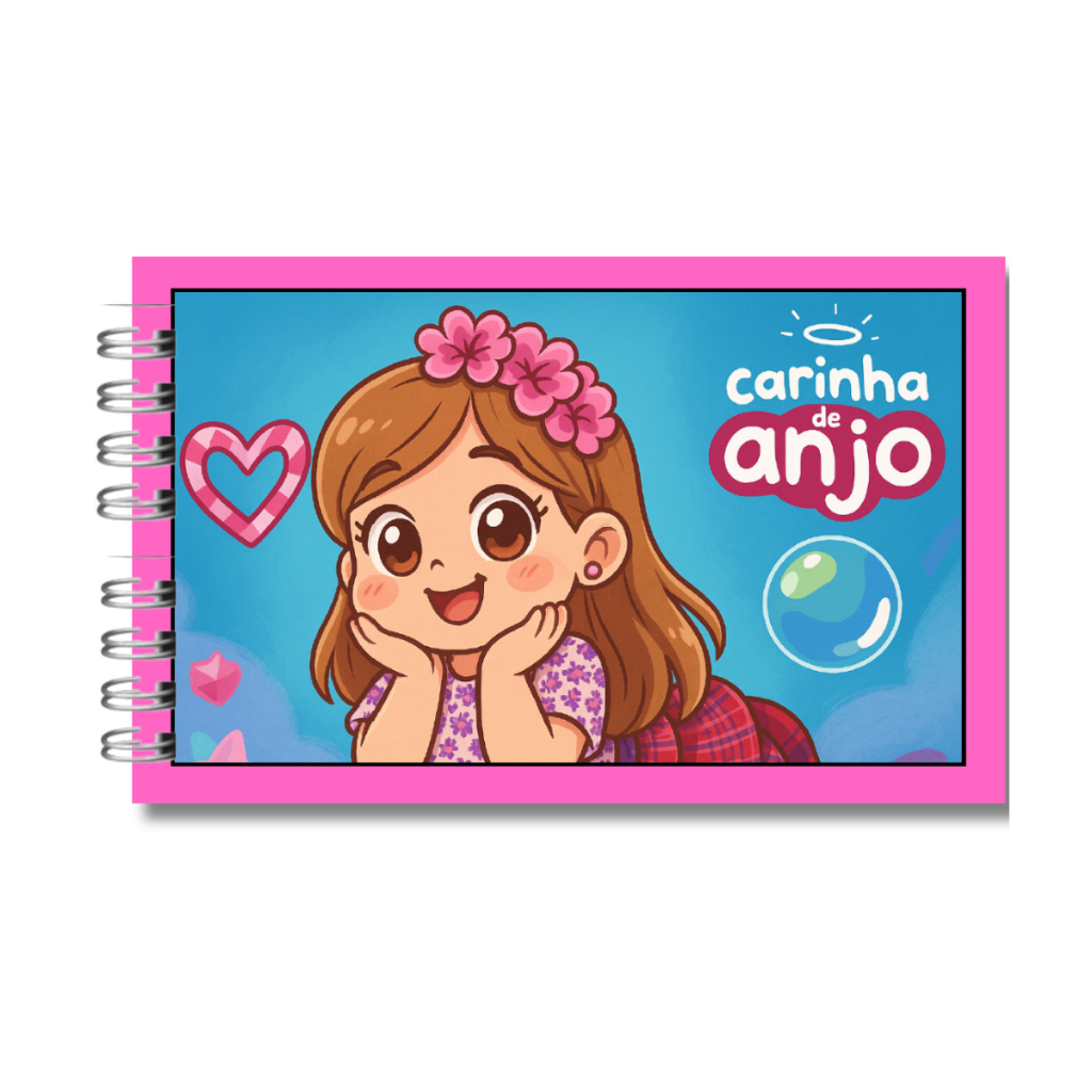 Livro de Colorir Infantil Carinha de Anjo 30 Desenhos Exclusivos para Pintar Diversão Criativa personalizamos com o nome
