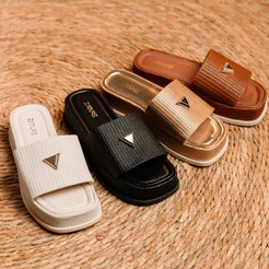 Tamanco Feminino Flatform Plataforma Sandália Confortável Elegante Palha Moda Verão