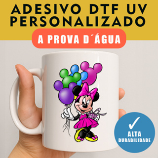 MINNIE ADESIVO DTF 8,5CM - A PROVA D'ÁGUA - MELHOR QUALIDADE, RESISTENTE DTF UV, ALTO RELEVO em Oferta na Shopee