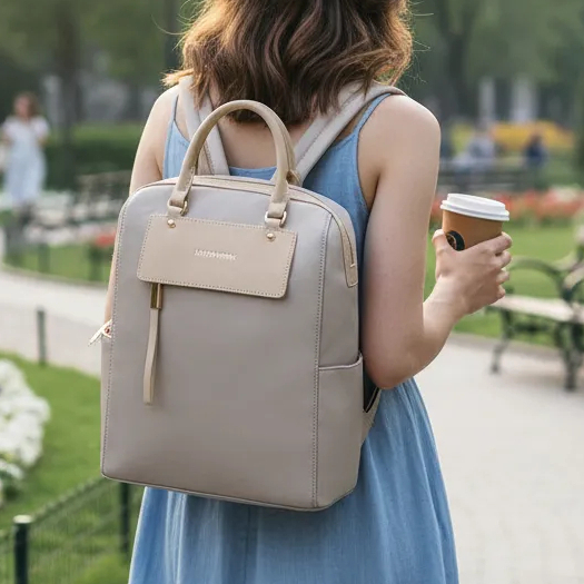 Mochila Feminina Nylon Impermeável LaytonVivian L0010 Couro PU Trabalho Faculdade Espaçosa em Oferta na Shopee