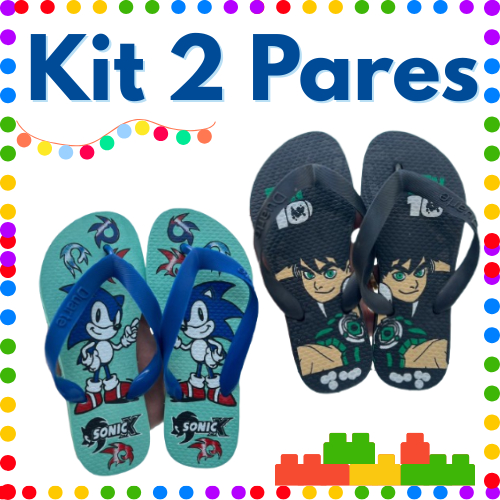 Kit 2 Pares Sortidos Infantil Masculino Macio Confortavel