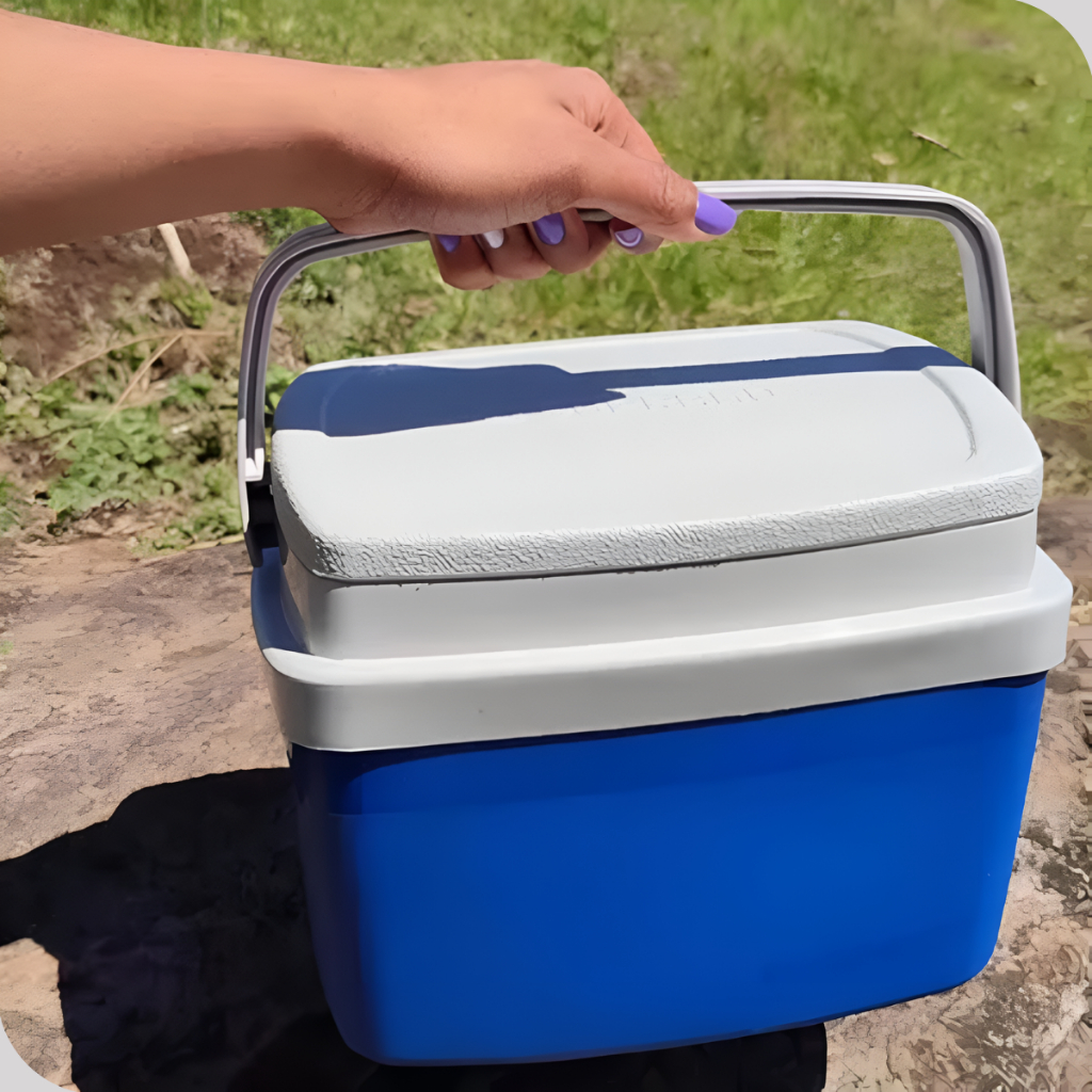 Caixa Termica Pequena Cooler 5 Litros Azul Com Alça Soprano