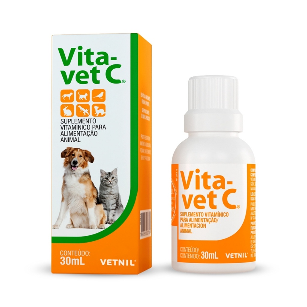Vita-vet C® 30ml Vetnil - Suplemento de Vitamina C para Cães e Gatos