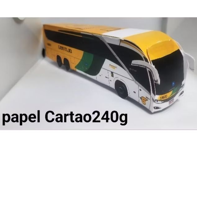 Miniatura De Ônibus Comil Campione Invictus 1200 Scania GontijoPAPELCARTAO240G