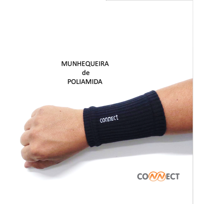 Munhequeira Seca Suor Poliamida Canelada Esportiva Crossfit Beach Tênis em Oferta na Shopee