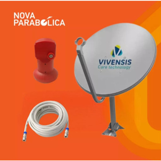 Kit Antena + Lnb + 15m Cabo + 2 Conectores NP em Oferta na Shopee