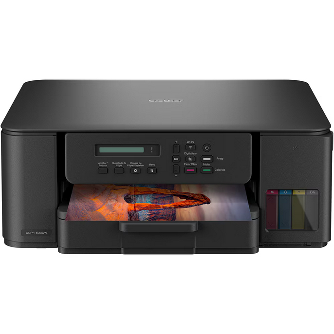Impressora Multifuncional tanque de tinta DCP-T530DW, Colorida, Wi-fi, USB, Bivo