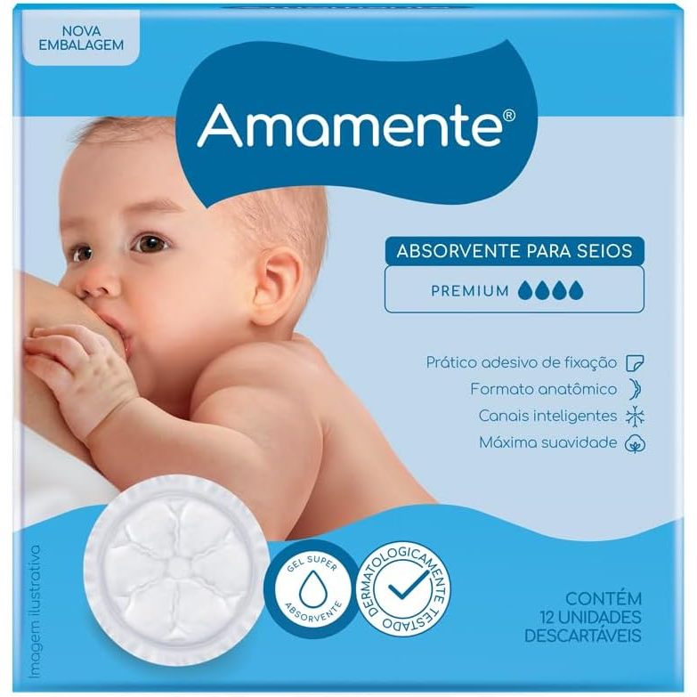 Absorvente Para Seios 12 uni - Amamente