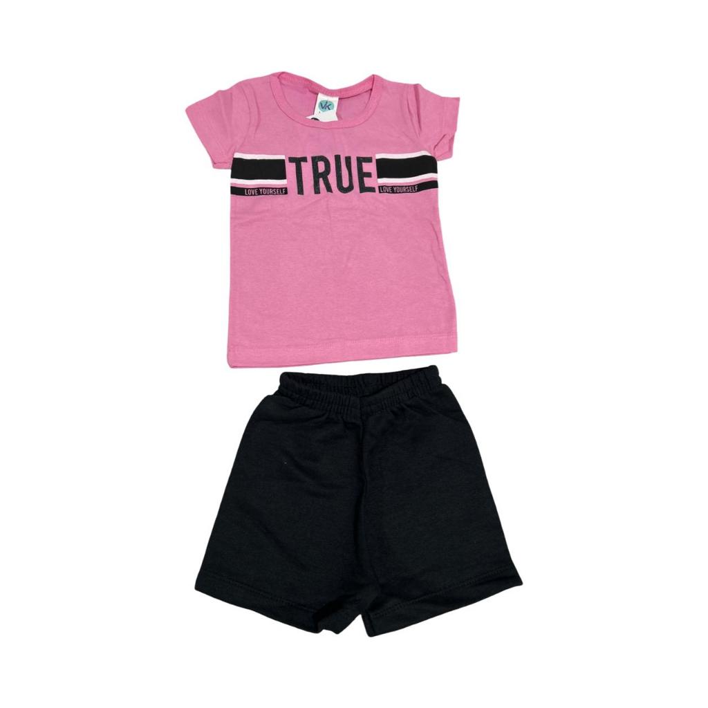 CONJUNTO ESTAMPADO, LEVE BÁSICO, FEMININO INFANTIL NÚMERAÇÃO 01