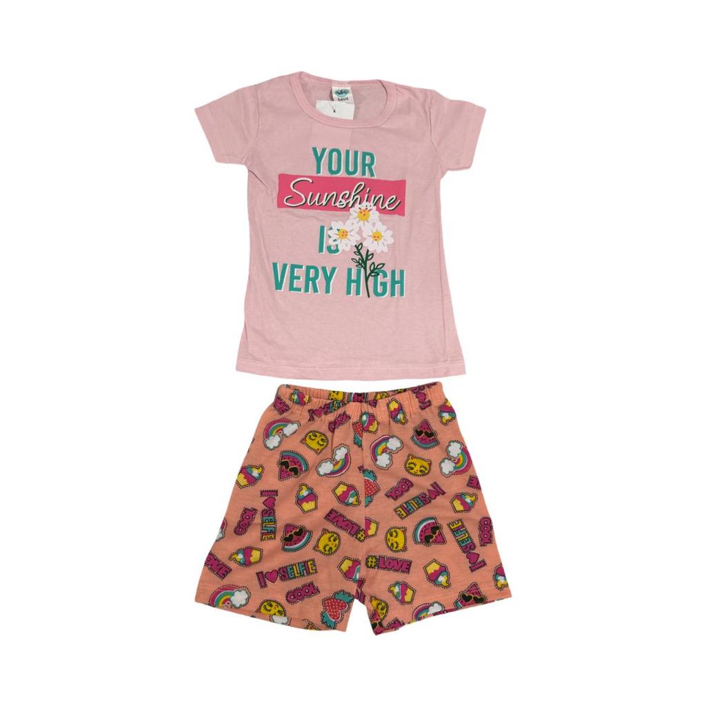 CONJUNTO  ESTAMPADO, LEVE BÁSICO, FEMININO INFANTIL NÚMERAÇÃO 03