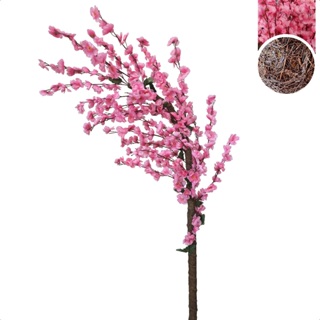 Cerejeira Artificial Rosa Galho Curvo Planta Sem Vaso Decoração em Oferta na Shopee