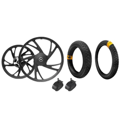 Jogo Roda Rodão Liga Leve Pop 100 / 110i 5 Pontas Pé Galinha C/ Pneus Robust e Câmaras