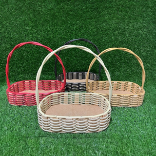 KIT 5 CESTAS FRALDEIRA SINTÉTICA OVAL COM ALÇA FLEXIVEL 30CM em Oferta na Shopee