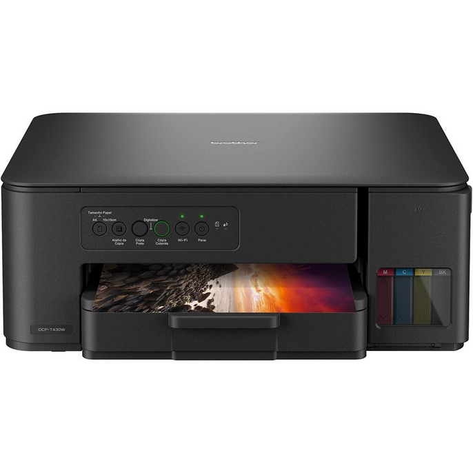 Impressora Multifuncional tanque de tinta DCP-T430W, Colorida, Wi-fi, USB, Bivol