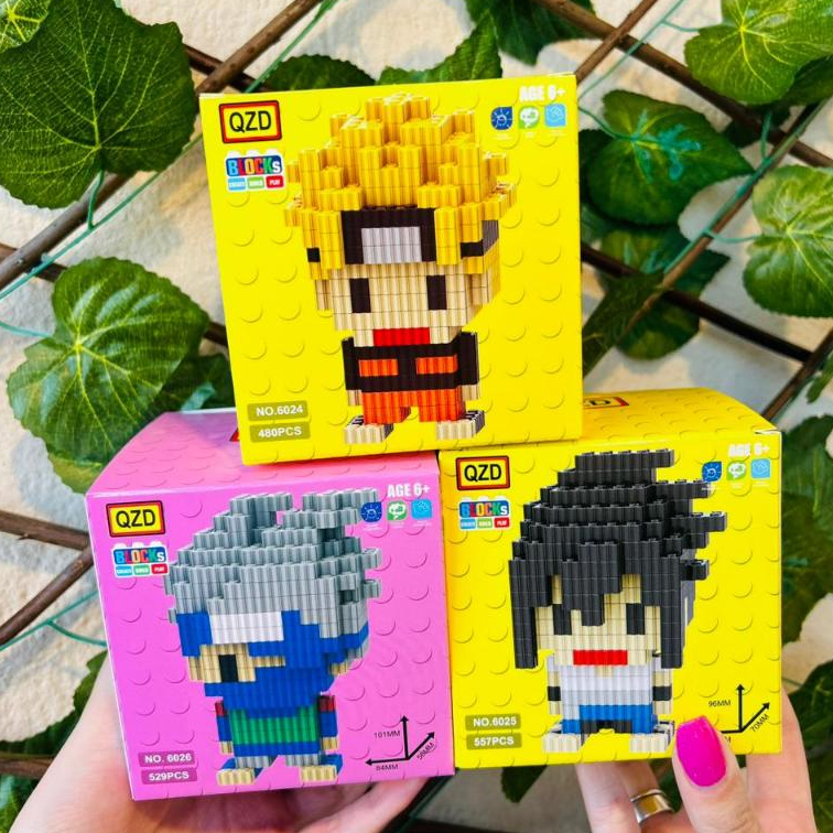 Mini Blocos de Montar Naruto Kakashi Blocos De Montar Brinquedos Diversão Desenho Bricks.