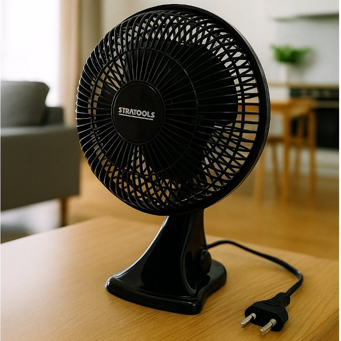 Ventilador de Mesa Turbo 2 Velocidades 25W Portátil Silencioso com Oscilação 20cm em Oferta na Shopee
