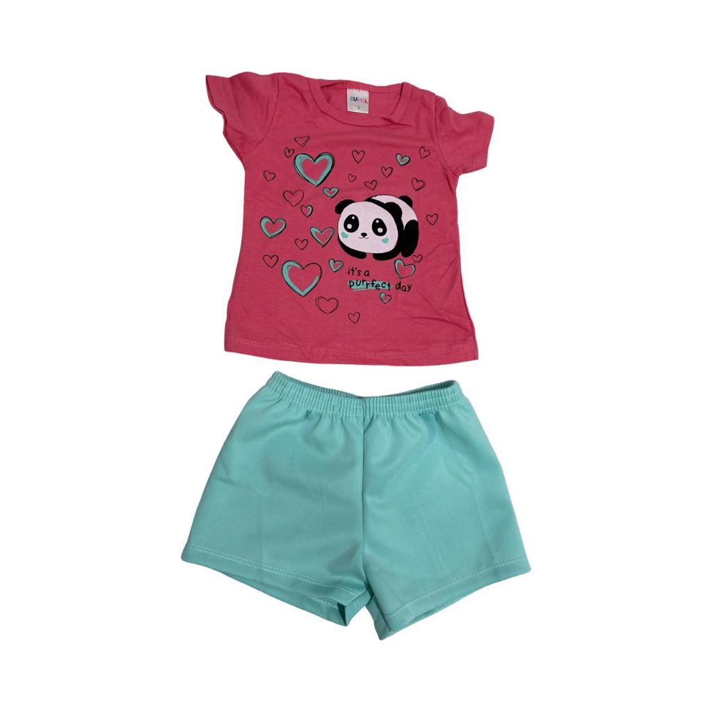 CONJUNTO  ESTAMPADO, LEVE BÁSICO, FEMININO INFANTIL NÚMERAÇÃO 02