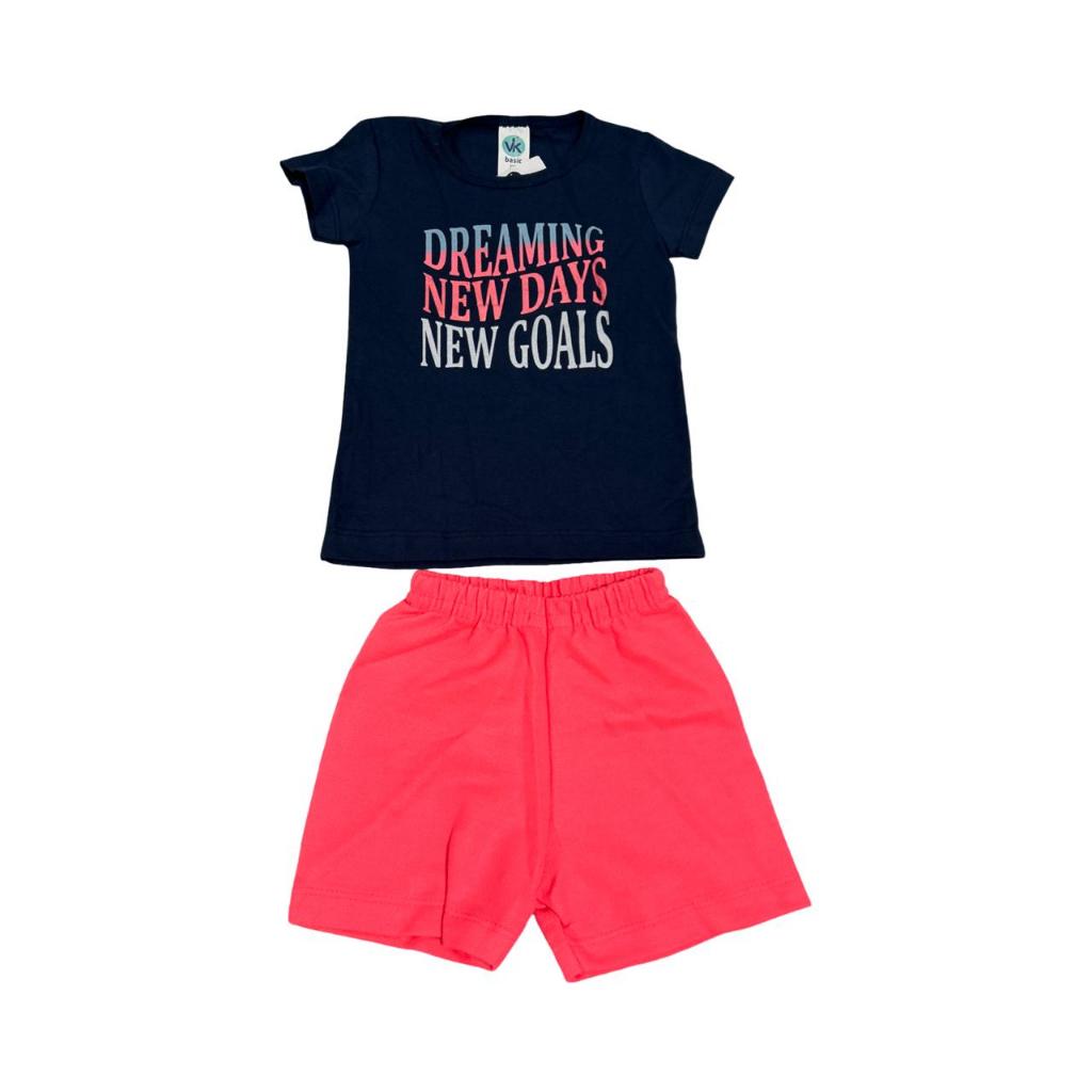 CONJUNTO  ESTAMPADO, LEVE BÁSICO, FEMININO INFANTIL NÚMERAÇÃO 02