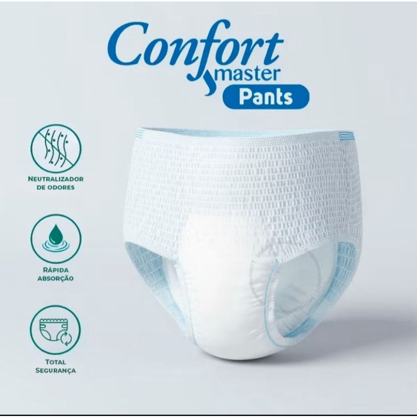 Kit Fralda Calça Geriatrica Pants CONFORT MASTER P/M G/XG PACOTÃO Inconti SEVERA em Oferta na Shopee