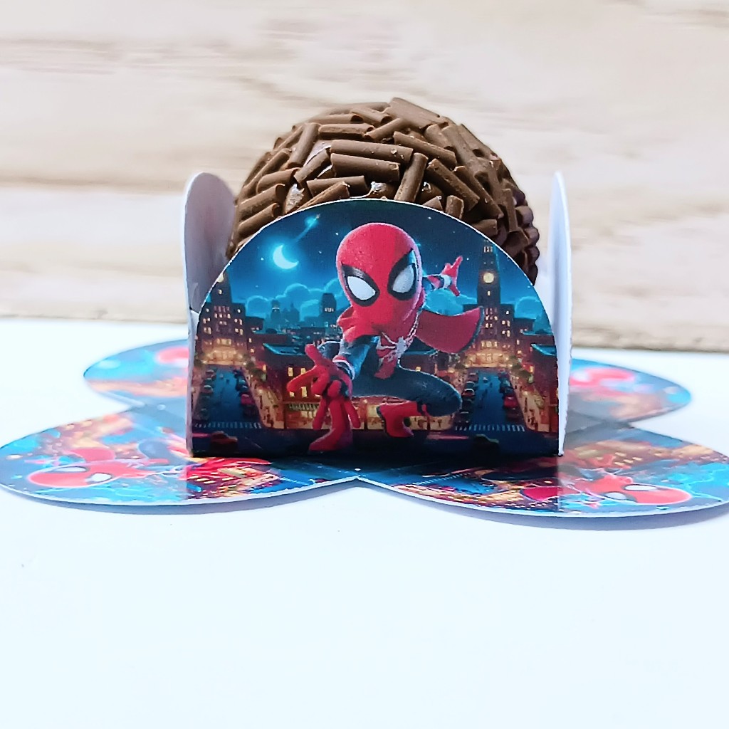 Forminhas Homem Aranha Lembrancinhas  Kit Festa Personalizados Infantil Aniversário Spider Man
