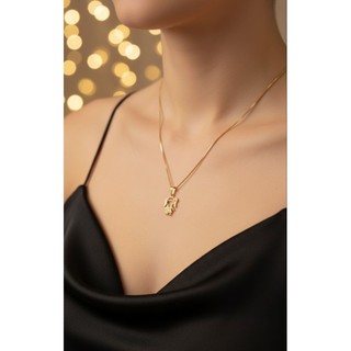 Colar Pingente menina banhado a ouro