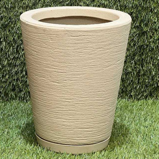 Vaso para Planta Decorativo Redondo Cone Bojo Grafiato Escovado N°1 Luxo Moderno com Prato em Oferta na Shopee