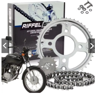 Kit Relação Tração Transmissão com Retentor Cg Titan Fan 150 2004 a 2016 Original Riffel em Oferta na Shopee