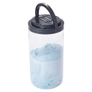 Porta Sabão Pó C/ Alça Tampa Cinza Escuro Lavanderia 1,6L (1Kg) em Oferta na Shopee