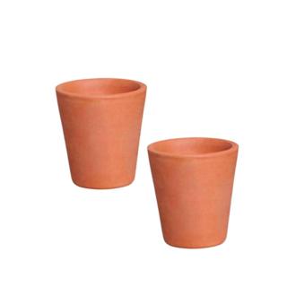 2 Copos de Barro Cerâmica /100 ml /Natural, Sem Verniz - Kit em Oferta na Shopee