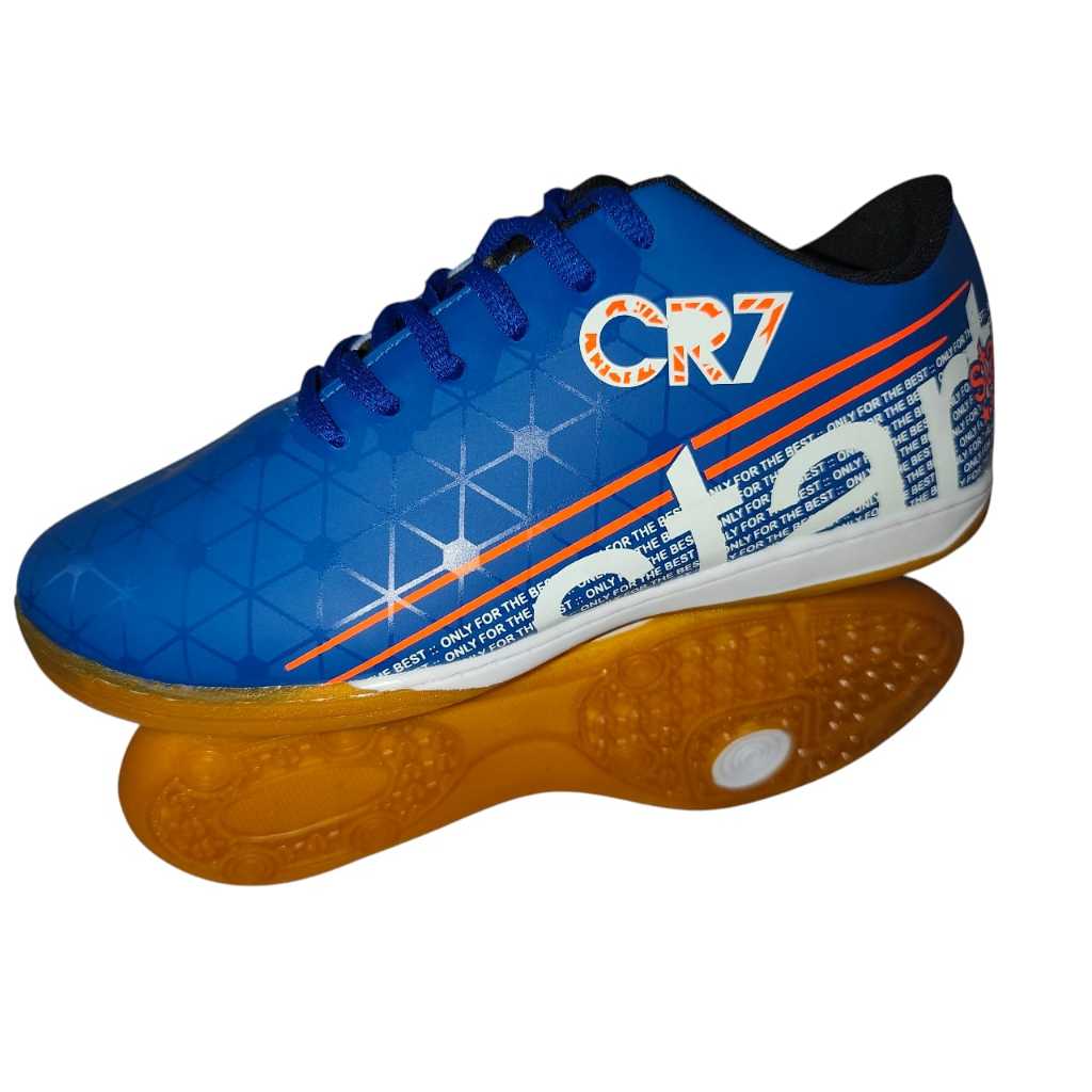 tenis chuteira futsal azul stard  costurada ,quadra ,salão esporte,lazer, futebol