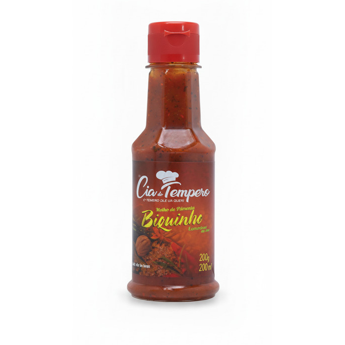 MOLHO DE PIMENTA BIQUINHO COM ERVAS 200ML CIA DO TEMPERO