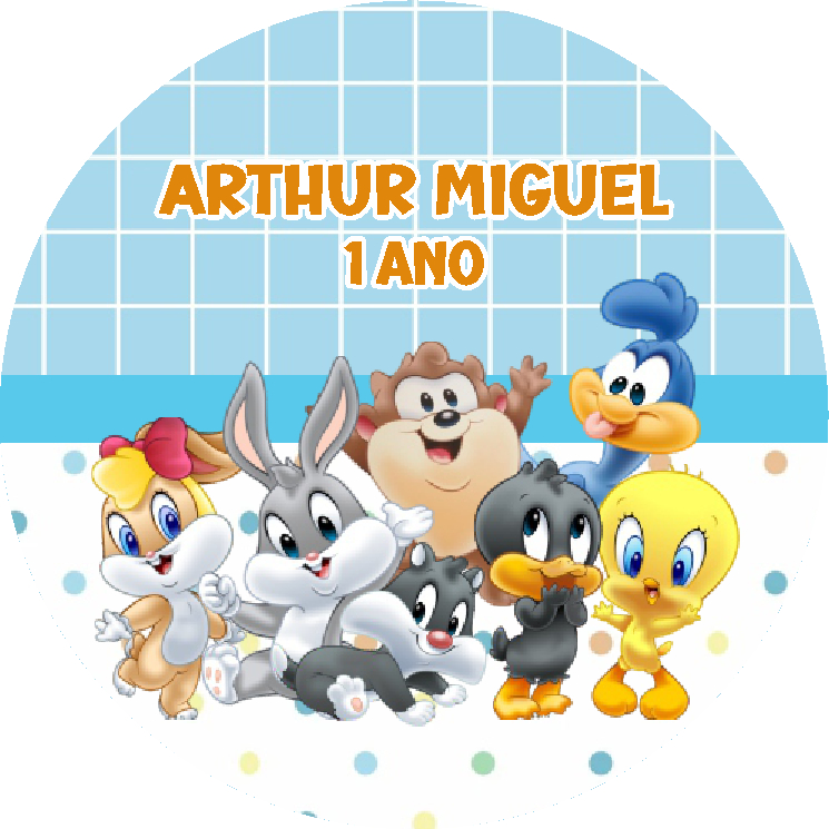 TAGS PARA ESFERA 6,5CM BABY LOONEY TUNE (FAZEMOS OUTROS TEMAS) em Oferta na Shopee