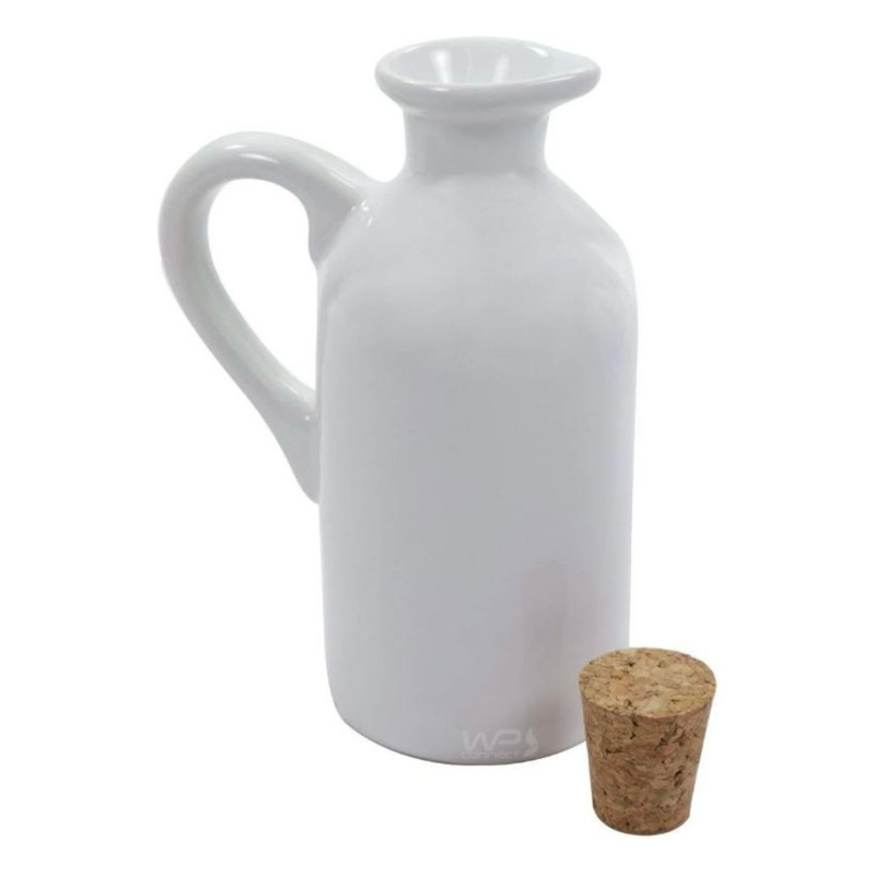 Galheteiro Porta Azeite Vinagre Branco Scalla 2 linha.