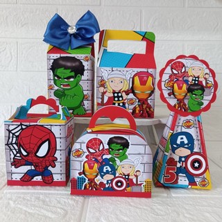KIT CAIXAS LEMBRANCINHAS VINGADORES CUTE BABY/ CAIXINHAS PERSONALIZADAS