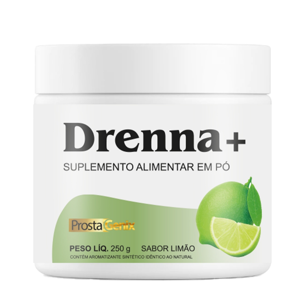 Drenna+ Chá Misto Solúvel - Fibras e Colágeno 150g Sabor Limão