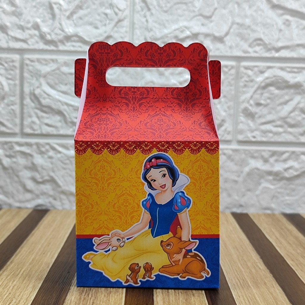Caixa maletinha personalizada BRANCA DE NEVE lembrancinha de festas de aniversário personalizados PEGUE E MONTE