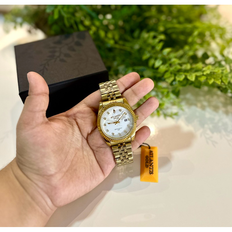 RELÓGIO DOURADO ATLANTIS LUXO